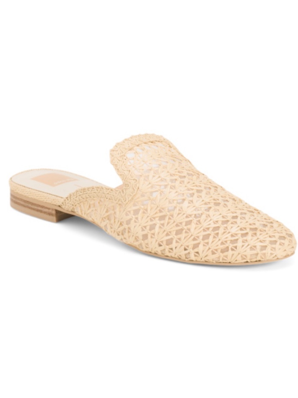 Dolce Vita Beige Woven Mule Slides for Women